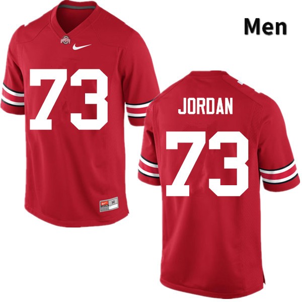 Ohio State Buckeyes Michael Jordan Men's #73 Red Game Stitched College Football Jersey